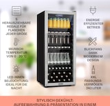 thumbnail of Beersafe 7XL Kühlschrank 242 Liter 5 Böden Panoramaglastür Edelstahl Silber