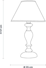 thumbnail of Bonetti Illumina -  Cascina - Shabby-weiße Holzlampe 1 Licht mit Lampenschirm Dm.35 H.57 - Ø35 - BL265-LM-BCO