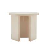 thumbnail of Table basse effet bois ronde diam 50 cm crème