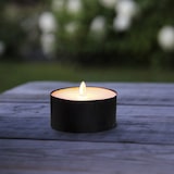 thumbnail of XXL LED Teelicht gelbe LED H: 7cm D: 10cm Batteriebetrieb Timer Outdoor schwarz