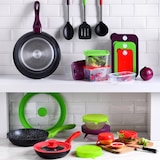 thumbnail of Magefesa - Kochgeschirrset Kenya: 4 Töpfe mit Deckel und 3 Pfannen Ø20/24/28 cm aus geschmiedetem Stahl/Aluminium