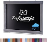 thumbnail of Wetterfeste Outdoor Kreidetafel mit Holzrahmen / Grau 120x55cm