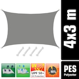 thumbnail of 3x4 Zonnezeil Rechthoek Waterdicht Tuinzeil Schaduwdoek Patio Terras Balkon Tuinluifel Zonwering