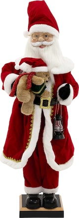 thumbnail of ECD Germany Weihnachtsmann Dekofigur 120 cm mit LED, Bewegung, Sound, Musik, Weihnachtsdekoration mit Laterne, Teddybär, Festliche Weihnachtsfigur