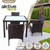 thumbnail of Conjunto de móveis de jardim de mesa e cadeiras de vime Aktive