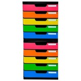 thumbnail of Exacompta 301798D 1x MODULO modulaire ladenbox met 5 gesloten laden voor A4+ documenten, Iderama, zwart-harlekijn