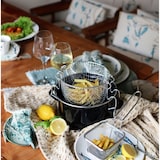 thumbnail of Menastyl - Friteuse 20cm email noire avec panier inox