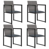 thumbnail of Helloshop26 - Conjunto de comedor de jardín de 5 piezas y cojines en resina tejida gris 02_0014795