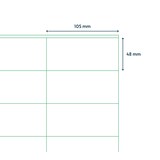 thumbnail of Universele A4 etiketten 25 vel 105x48 mm TRANSPARANT, voordeelpak: 3x 25 vel