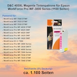 thumbnail of D&C 405XL Magenta Tintenpatrone für Epson WorkForce Pro WF-3800 Series (1100 Seiten)