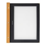 thumbnail of Securit® Caja con 20 Menús A4 "Wood" - Negro - Madera acabado teca - 4 vistas