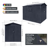 thumbnail of Premium Motorradgarage– verzinktes Metall in Anthrazit| Motorrad Unterstellplatz | wetterfester Motorrad Bike Garage, abschließbar