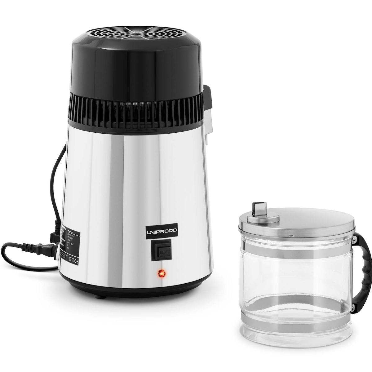 Uniprodo Destilliergerät - Wasser - 4 L - Glaskanne