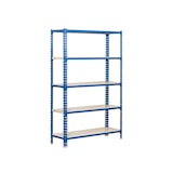 thumbnail of Scaffalatura metallica Simonclick senza viti 5 ripiani. Colore BLU/BIANCO 1800x800x400 mm
