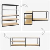 thumbnail of PROREGAL Mega Deal | 3x Schwerlastregal Giant Elephant | HxBxT 180x150x60 cm | Fachlast 200kg | Schwarz | Stecksystem Lagerregal Regalsystem 3 Stk.