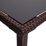 thumbnail of Poly-Rattan Tisch HWC-G19, Gartentisch Balkontisch, 120x75cm ~ braun