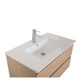 thumbnail of Meuble simple vasque décor chêne  80cm + vasque SORRENTO