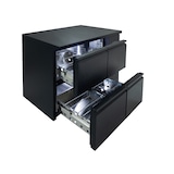 thumbnail of Botellero refrigerado trasbarra, con 4 cajones, acero inoxidable, negro, 840 x 1465 x 520 mm, 390W, 280L, EASYLINE 10042 Vaiotec