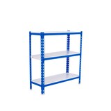 thumbnail of PROREGAL Schwerlastregal SMALL METAL SHARK | HxBxT 100x80x30cm | Fachlast 180kg | Blau-Weiß | Regal Standregal Werkstattregal Lagerregal