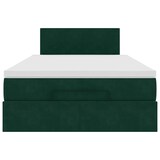 thumbnail of vidaXL Ottoman-Bett mit Matratze & LEDs Dunkelgrün 120x200 cm Samt