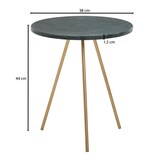 thumbnail of Beistelltisch Echter Marmor Grün 38x38x44cm Anstelltisch Metall Gold, Kleiner Dreibein Sofatisch Rund, Wohnzimmertisch Couch Modern, Couchtisch
