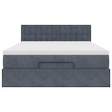 thumbnail of vidaXL Ottoman-Bett mit Matratze & LEDs Dunkelgrau 140x200 cm Samt