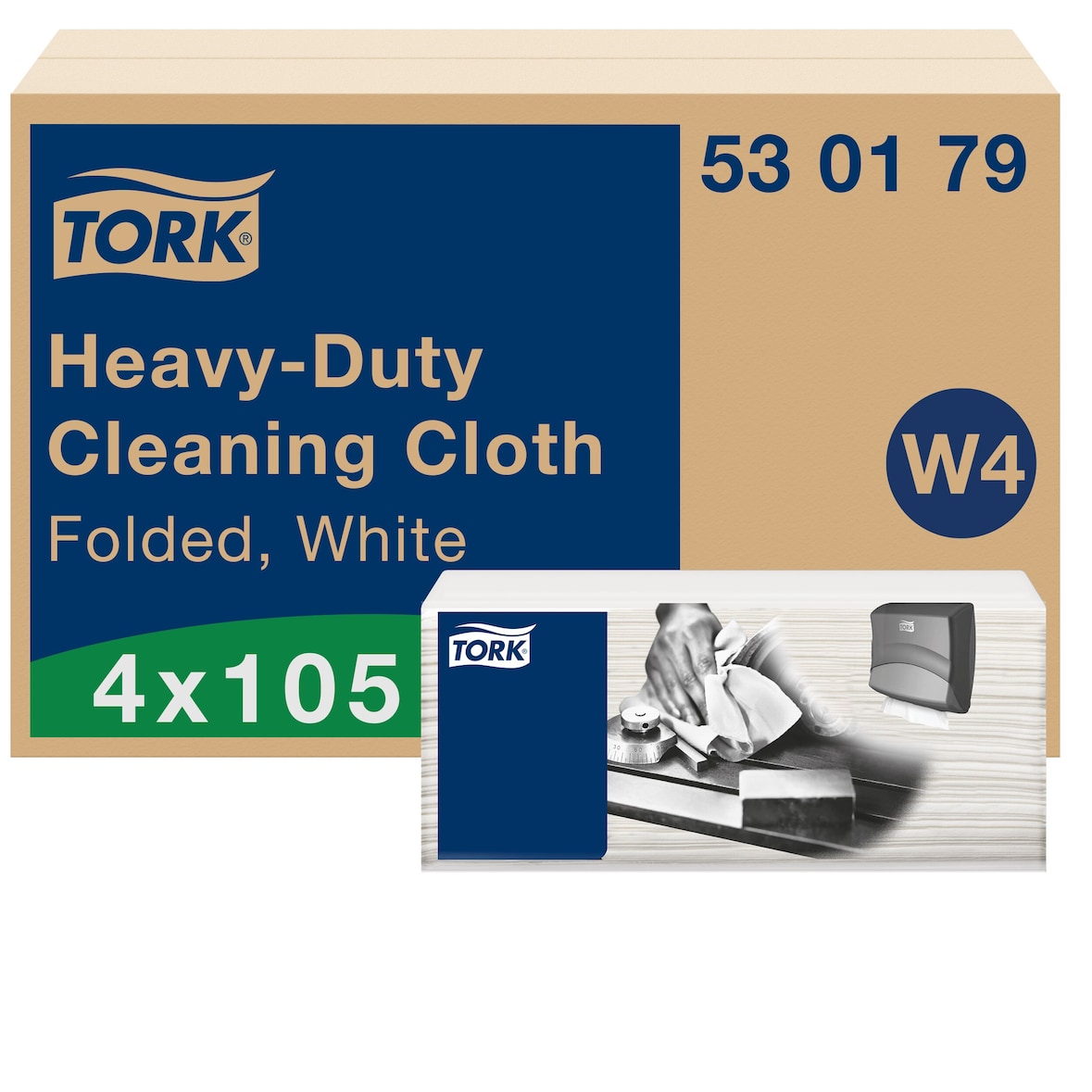 Tork Chiffon de nettoyage Ultra Résistant Plié Top-Pak-4X105fts