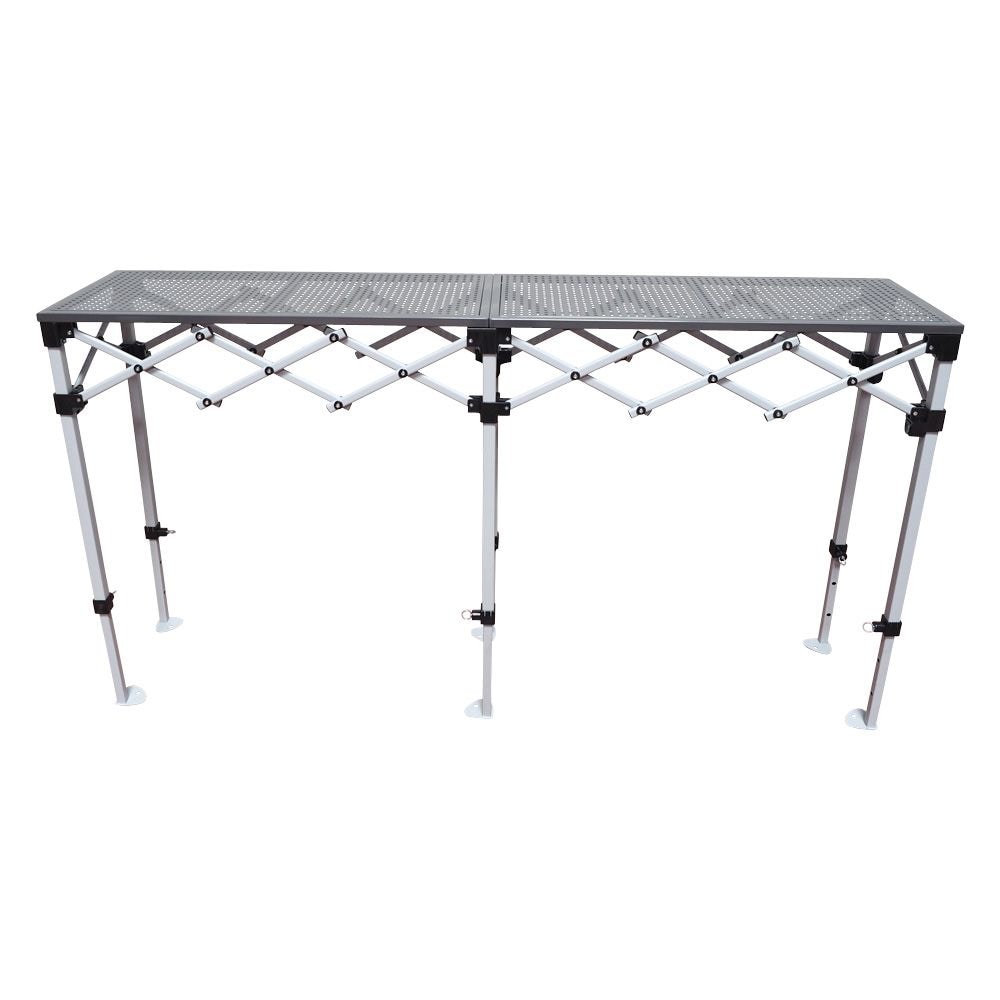 Comptoir pliant en acier pour stand buvette 191x40.5 cm Furnitrade