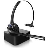thumbnail of CSL Mono Bluetooth Headset mit Ladestation, Kopfhörer mit flexiblem Mikrofon, Multipoint, kabellos, leicht, freisprechen, Chat Callcenter Meeting