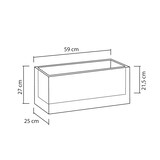 thumbnail of Scheurich C-Cube Long 60, Pflanzgefäß / Blumentopf / Pflanzkübel, hergestellt mit recyceltem Kunststoff, 10 Jahre Garantie