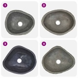 thumbnail of DELUKE® Naturstein Waschbecken oval - Flussstein Aufsatzwaschbecken Waschschale Waschtisch Handwaschbecken Bad Waschplatz Badezimmer Oval, 29-38cm