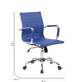 thumbnail of Dmora Bürostuhl Dluis, Chefsessel mit Armlehnen, Ergonomischer Bürostuhl, Blau, 62x54h92/102 cm