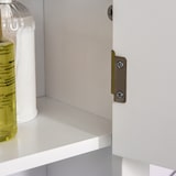 thumbnail of HOMCOM Armario de Pared para Baño Mueble Suspendido de Baño con 2 Puertas y Estante Ajustable y Almacenamiento Abierto para Dormitorio 60x19,8x58 cm