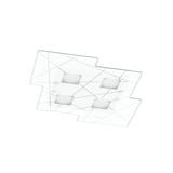 thumbnail of Plafoniera Contemporanea Focus Metallo Bianco Vetro 4 Luci Gx53