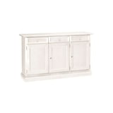 thumbnail of shopinnovativo -Credenza 3 ante 3 cassetti arte povera in legno massello e mdf con rifinitura in bianco 156x42x85 H