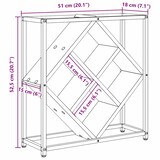 thumbnail of vidaXL Weinregal Grau 51 x 18 x 52,5 cm Holzwerkstoff