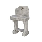 thumbnail of Fontana lavello da esterno in cemento realizzato a mano Decogarden Rustico 74x40x120 cm