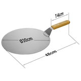 thumbnail of Pizzaschaufel 30,5 cm Pizzaheber Holzgriff Edelstahl Brotschaufel Pizzaschieber