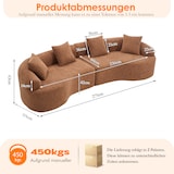 thumbnail of Kombinationssofa Chenille Karamell 4-Sitzer modular mit geschwungener Form