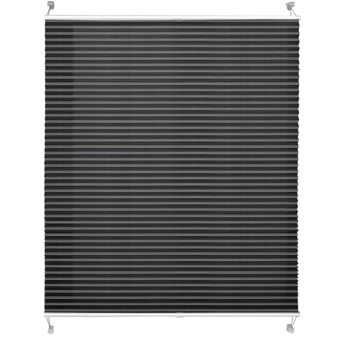 Faltrollo "Magic Mini" - Ohne Bohren - Rollo für alle Wohnbereiche - Schwarz / 110 x 100 cm