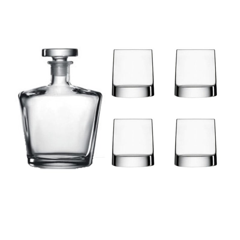 Bormioli luigi veronese whisky set da 5 pezzi.