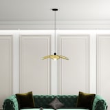 thumbnail of HOMCOM lámpara colgante forma de flores lámpara de techo de ratán sintético iluminación de techo E27 con cable ajustable para salón cocina Ø68x115 cm