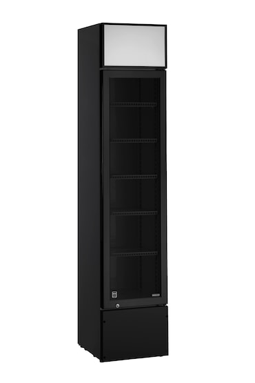 METRO PROFESSIONAL Slim Beverage Cooler GSC2133B, metallo/vetro, 39 x 47,5 x 188 cm, 133 L, raffreddamento statico, 200 W, chiudibile a chiave, nero