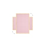 thumbnail of ALLBoards Tableau en Liège Rose Pastel avec Cadre en Bois 90x60cm