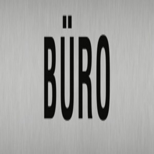 Aufkleber - Piktogramm Büro, Edelstahl, selbstklebend, 160x40 mm