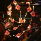 thumbnail of LED Lichterkette  Dahlien Blüten Blumengirlande Timer L: 2,9m pink