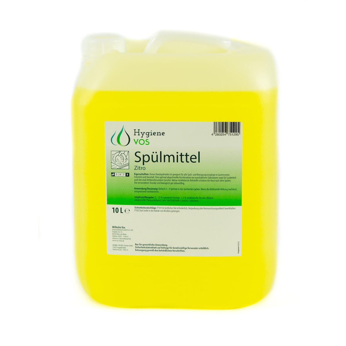Hygiene Vos - Spülmittel Zitro 10L