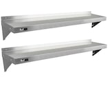 thumbnail of 2x KuKoo Wandschap RVS - 150cm x 30cm