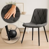 thumbnail of Set van 2 Eetkamerstoelen Clairton antraciet/Fluweel