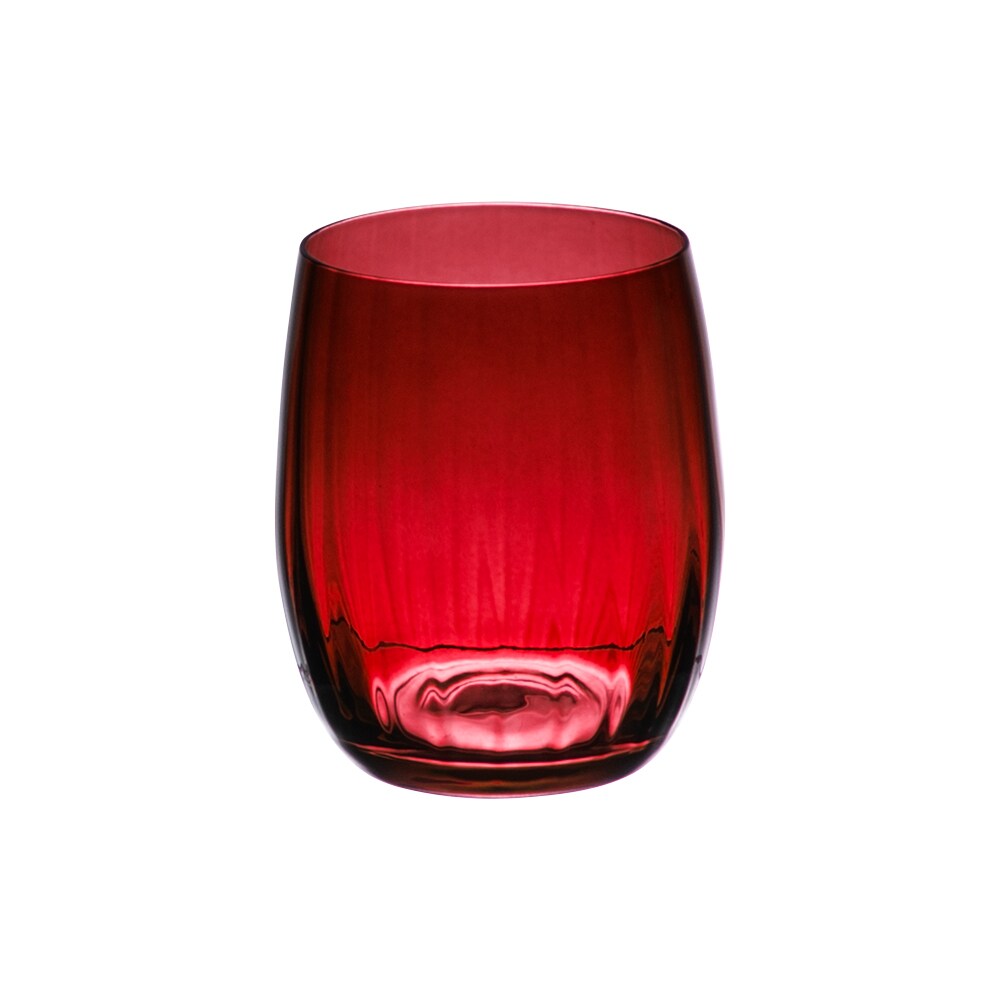 Gobelet rouge Santa 30 cl x6 -  30.00 cl Rond Verre Cristallin Table Passion 7.00x7.00 cm